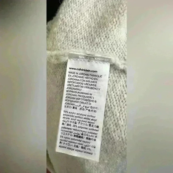 Calvin Klein Jeans Longline Open Front Knit Cardigan Size S Fits Like a Large. - Picture 6 of 6